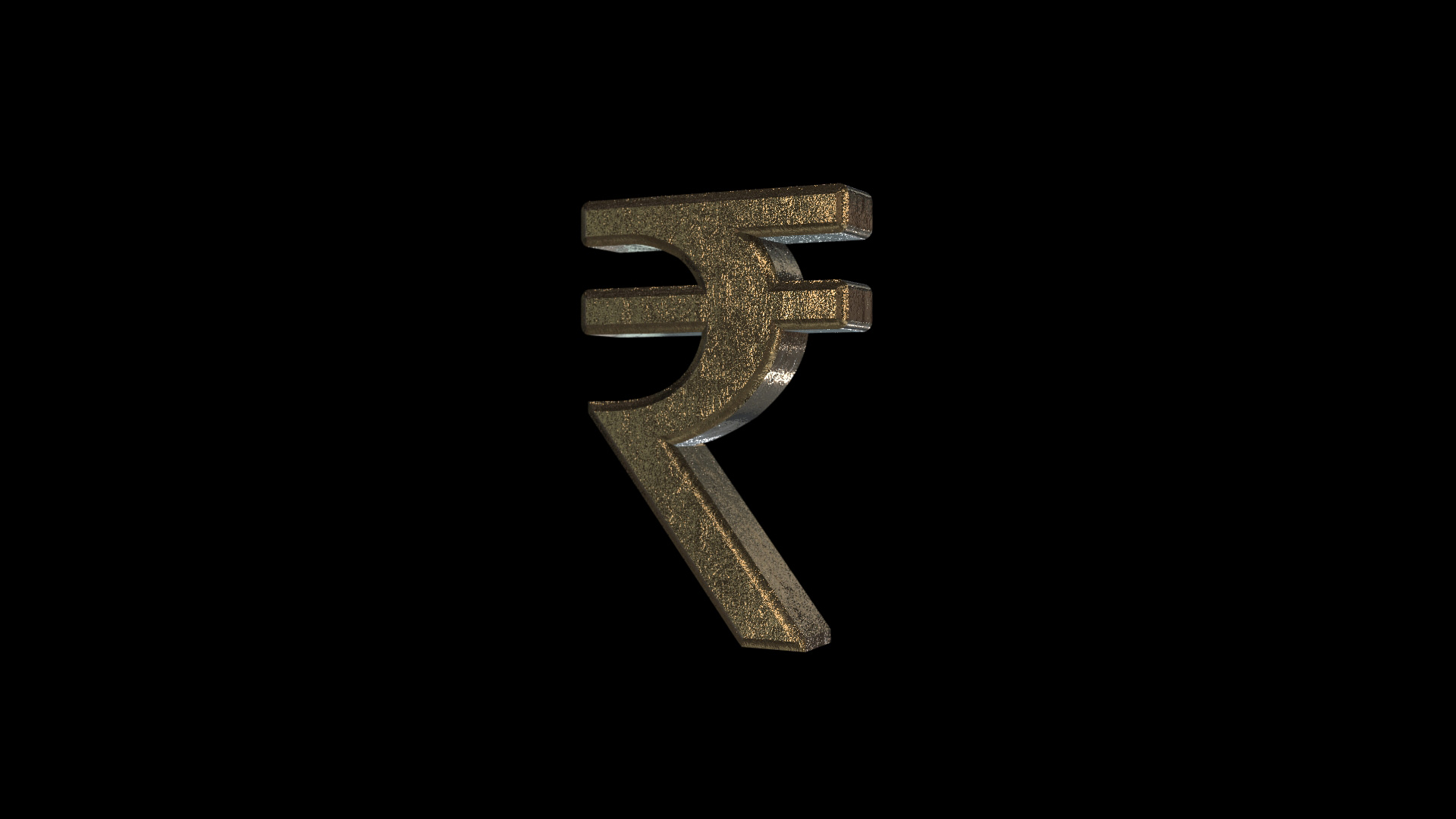 3D Raa Indian currency symbol